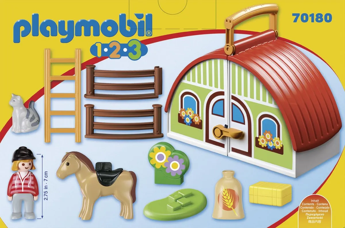 Playmobil 1.2.3 Mijn Meeneem Manege 70180 - Multicolor - afbeelding 6 van 6