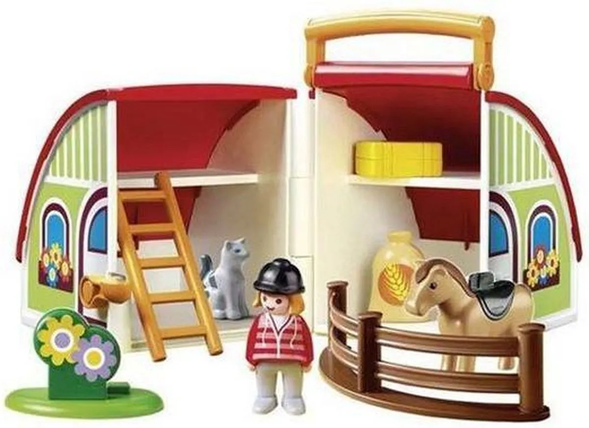 Playmobil 1.2.3 Mijn Meeneem Manege 70180 - Multicolor