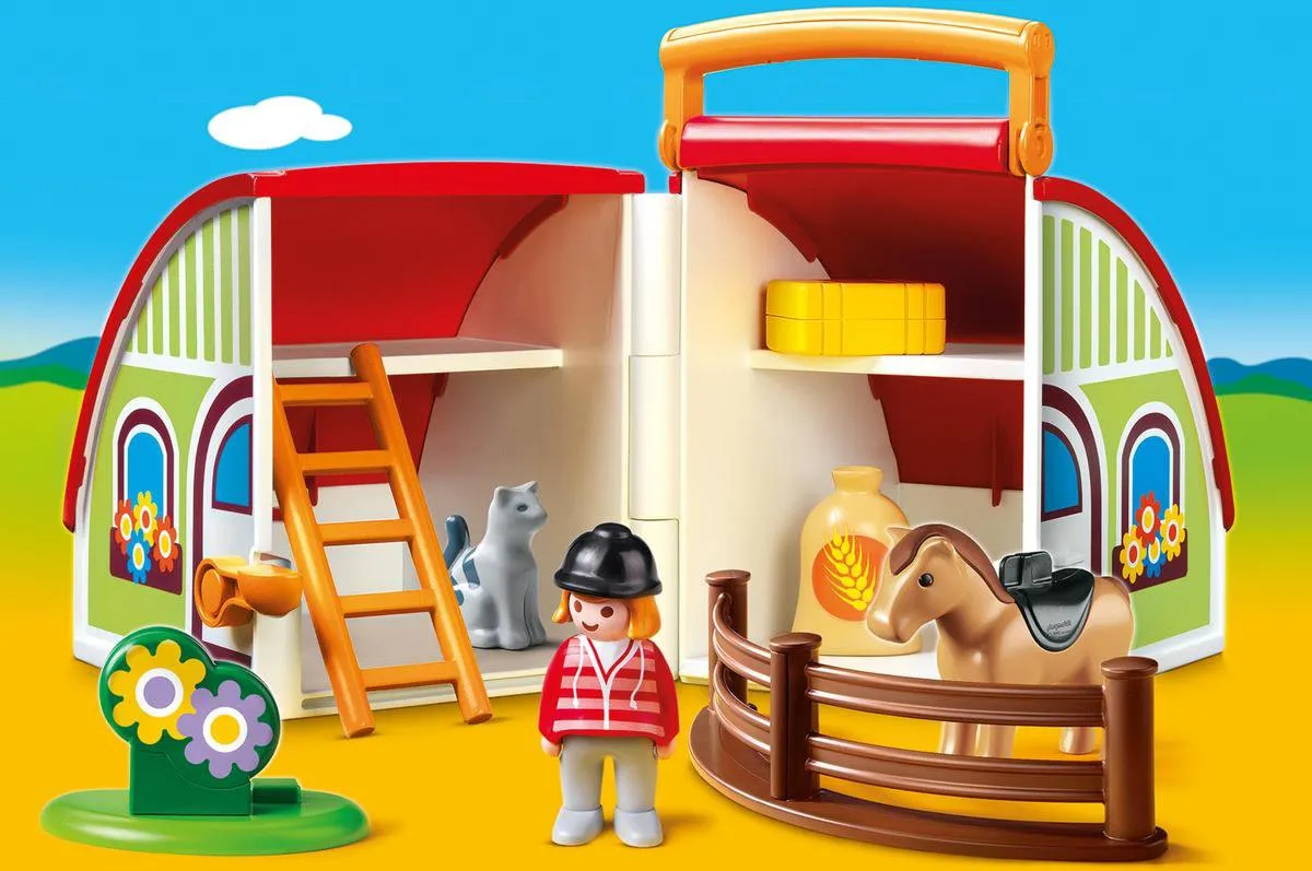 Playmobil 1.2.3 Mijn Meeneem Manege 70180 - Multicolor