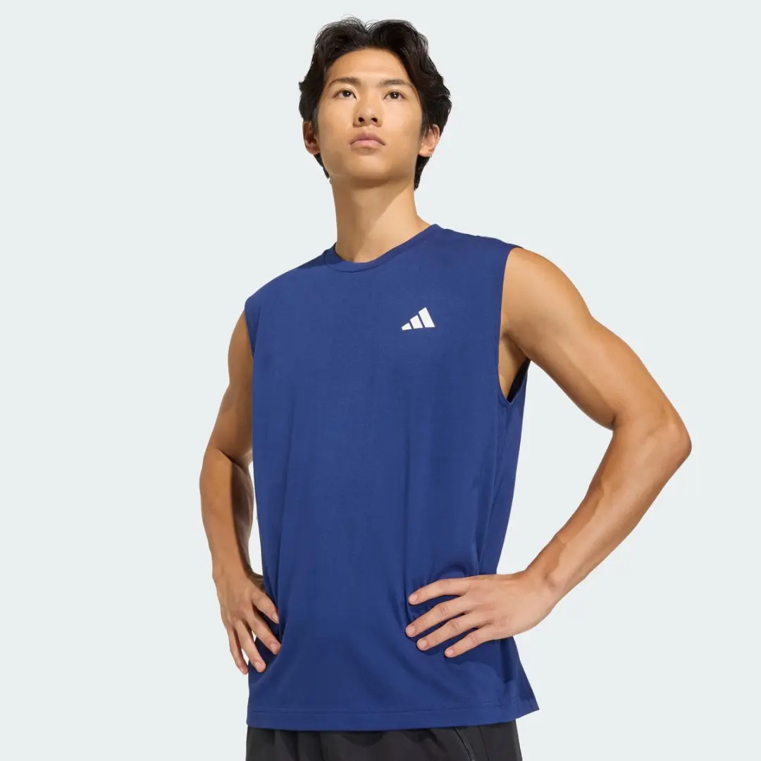 Adidas Performance Feelready Mouwloos T-Shirt KD5425 - Blauw - afbeelding 4 van 6