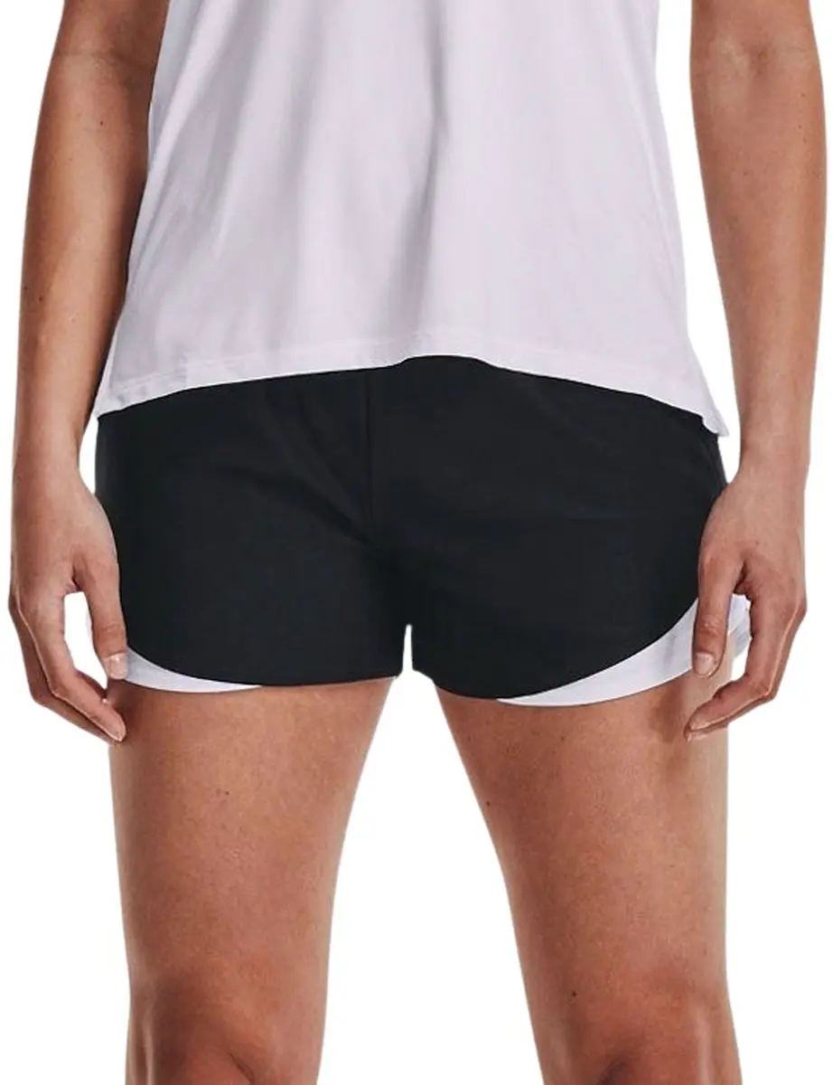 Under Armour Play Up Shorts 3.0 Dames Sportbroek XL - Zwart/Wit
