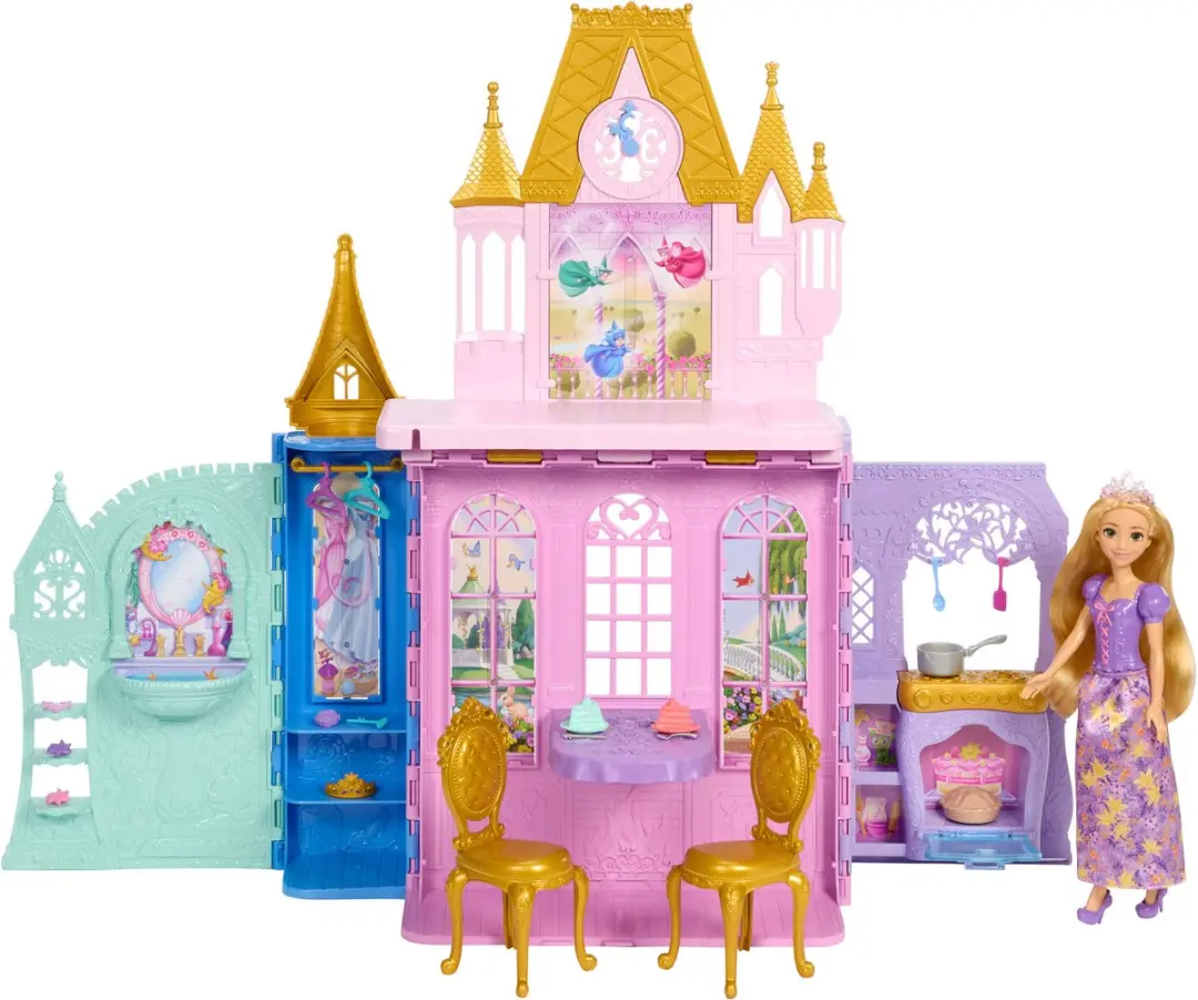 Mattel Disney Prinses Rapunzel Pop & Close & Carry Kasteel