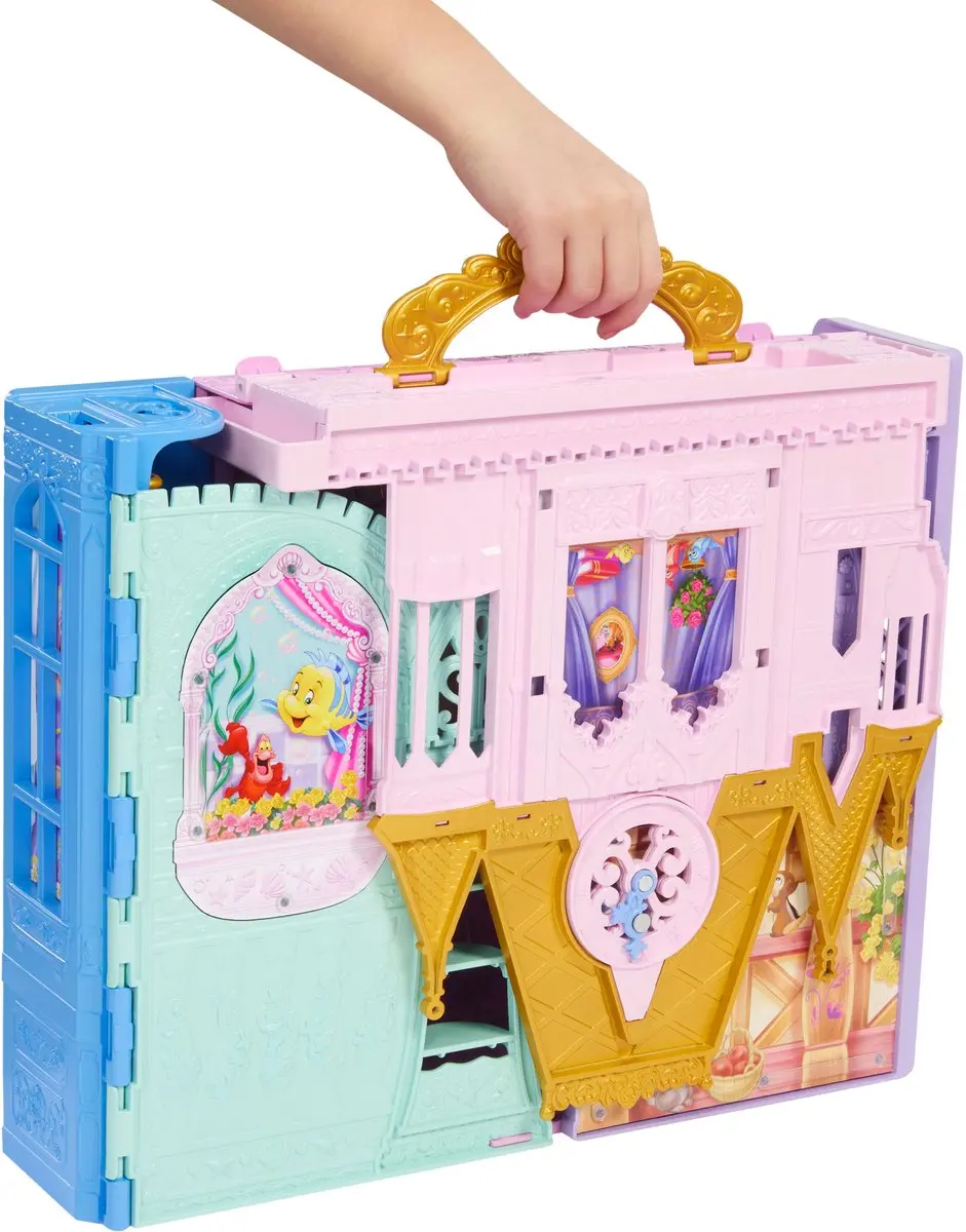 Mattel Disney Prinses Rapunzel Pop & Close & Carry Kasteel - 5 Speelgebieden - 20 Accessoires