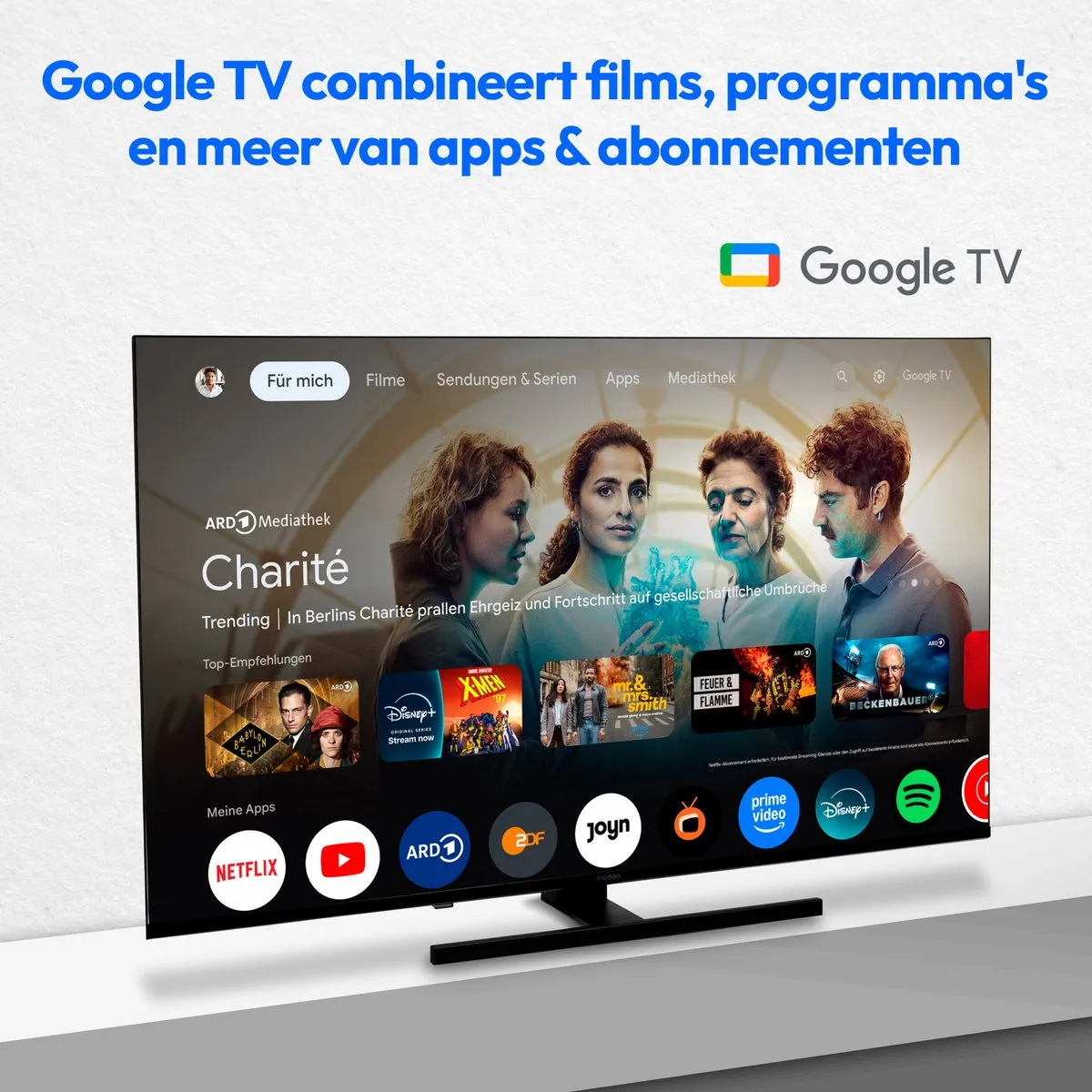 Medion MD 850700 QLED TV 50 inch - 4K - Smart TV - Zwart