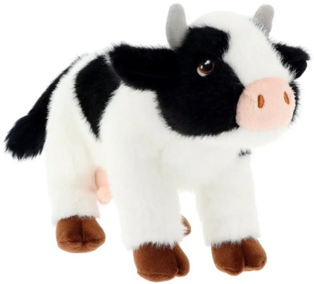 Keel Toys Pluche Koe - Zwart/Wit - 20cm
