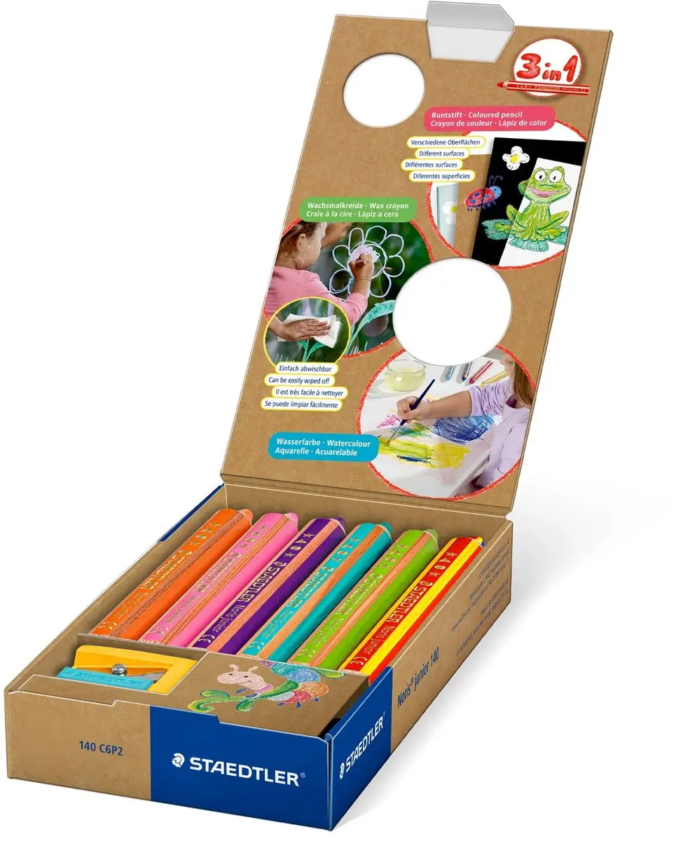 STAEDTLER Noris Junior 3-in-1 Potloden - 7 Stuks Multicolor - afbeelding 6 van 6