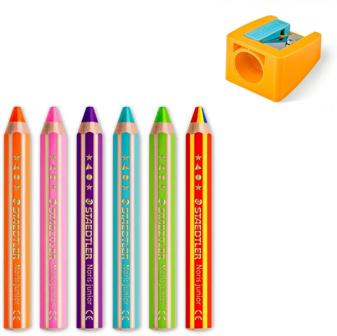 STAEDTLER Noris Junior 3-in-1 Potloden - 7 Stuks Multicolor