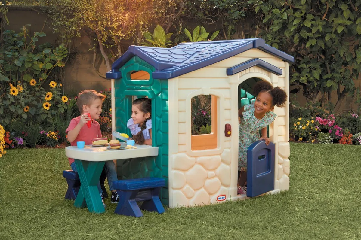 Little Tikes Speelhuis Picknick Jungle 174117E3 - Wit/Blauw/Groen