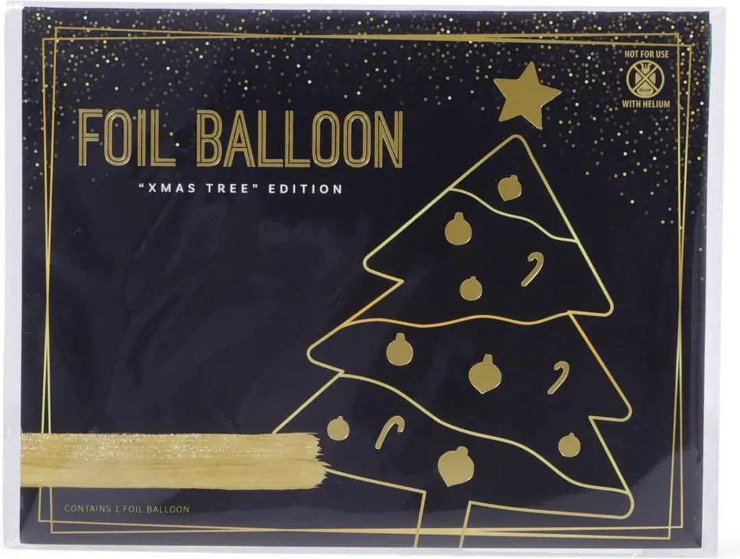 Senza Folie Ballon Kerstboom - Zwart