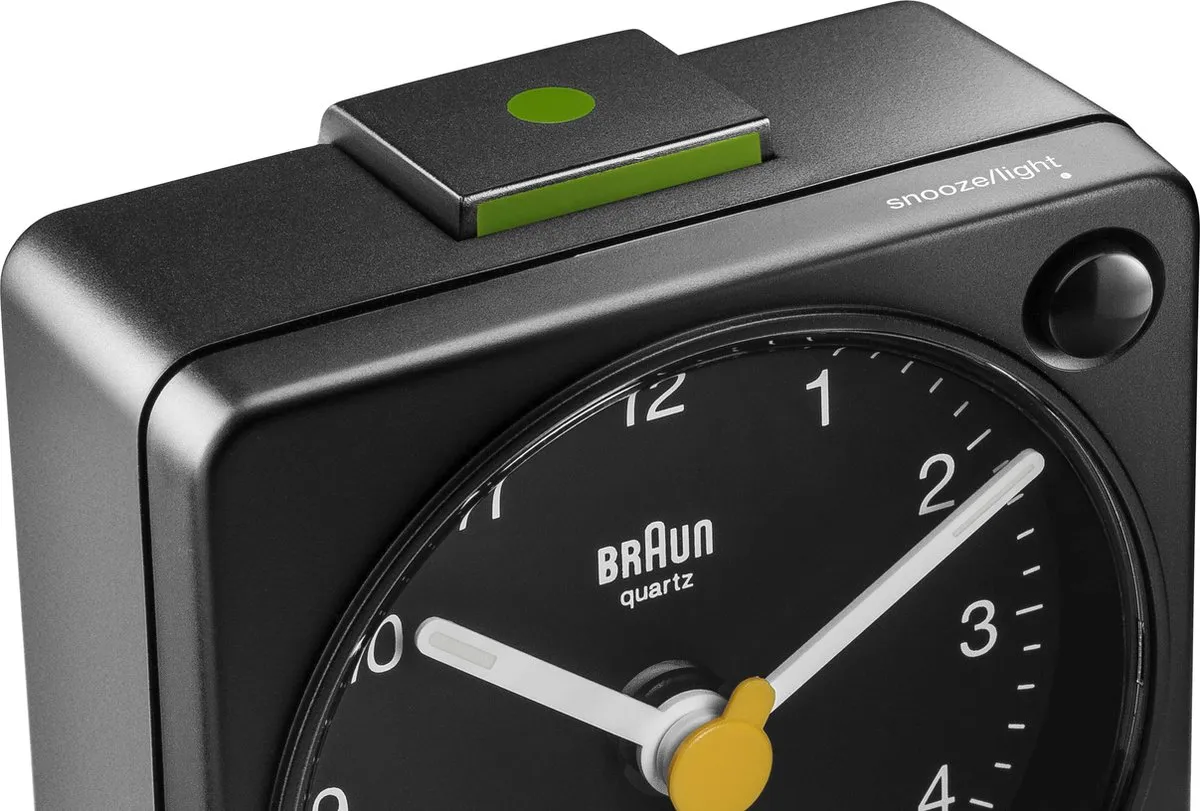 Braun BC02XB Reis Wekker - Analoog - Zwart