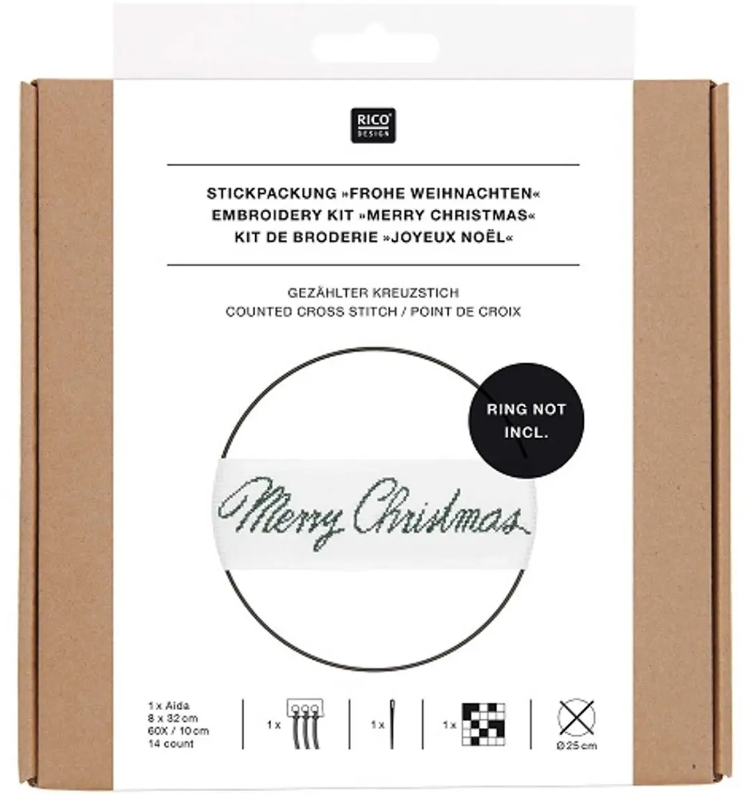 Rico Design Merry Christmas Borduurpakket 100187
