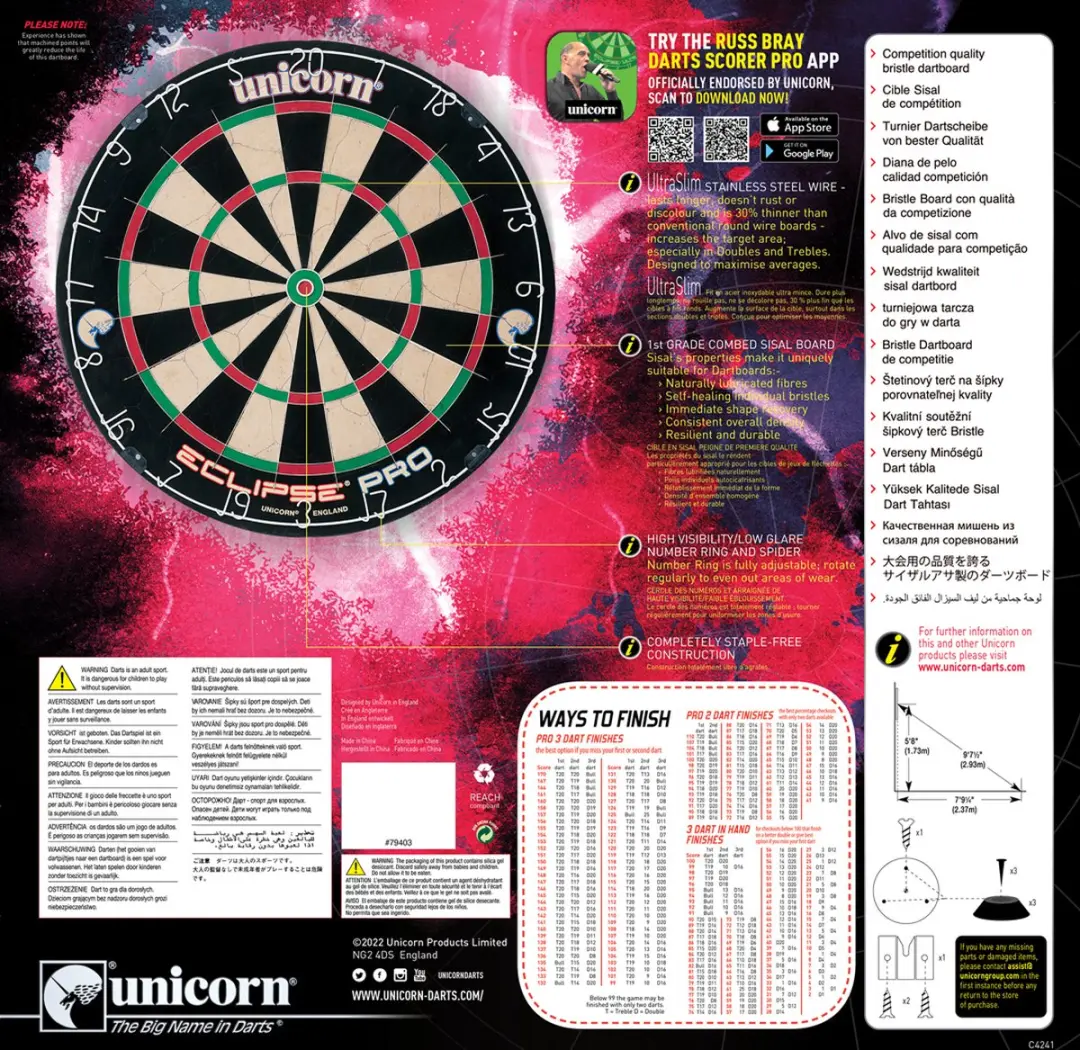 Unicorn Eclipse Pro 79403 Dartbord 45cm - afbeelding 6 van 6