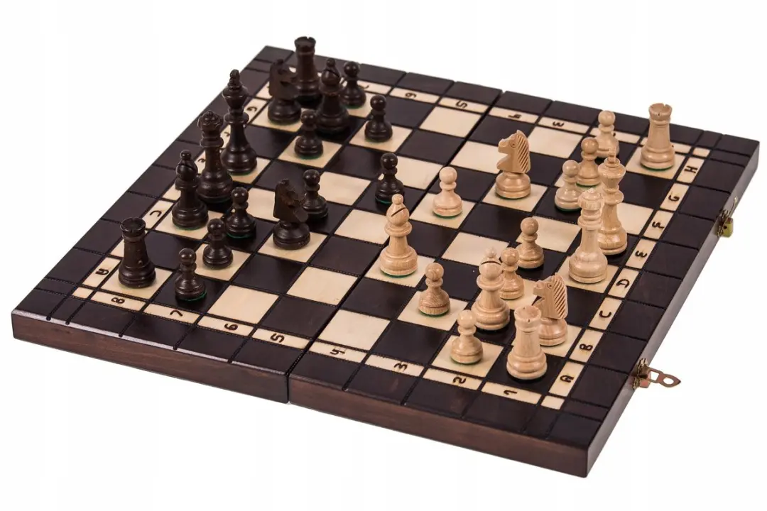 Square Enix LION 3-in-1 Houten Schaken/Dammen/Backgammon - 41x41cm