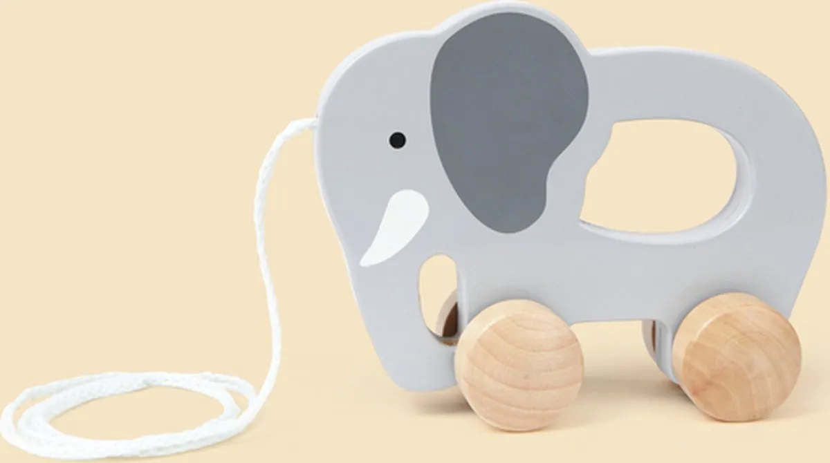 Hape Nachzieh-Elefant - 1 Stuk - Multicolor