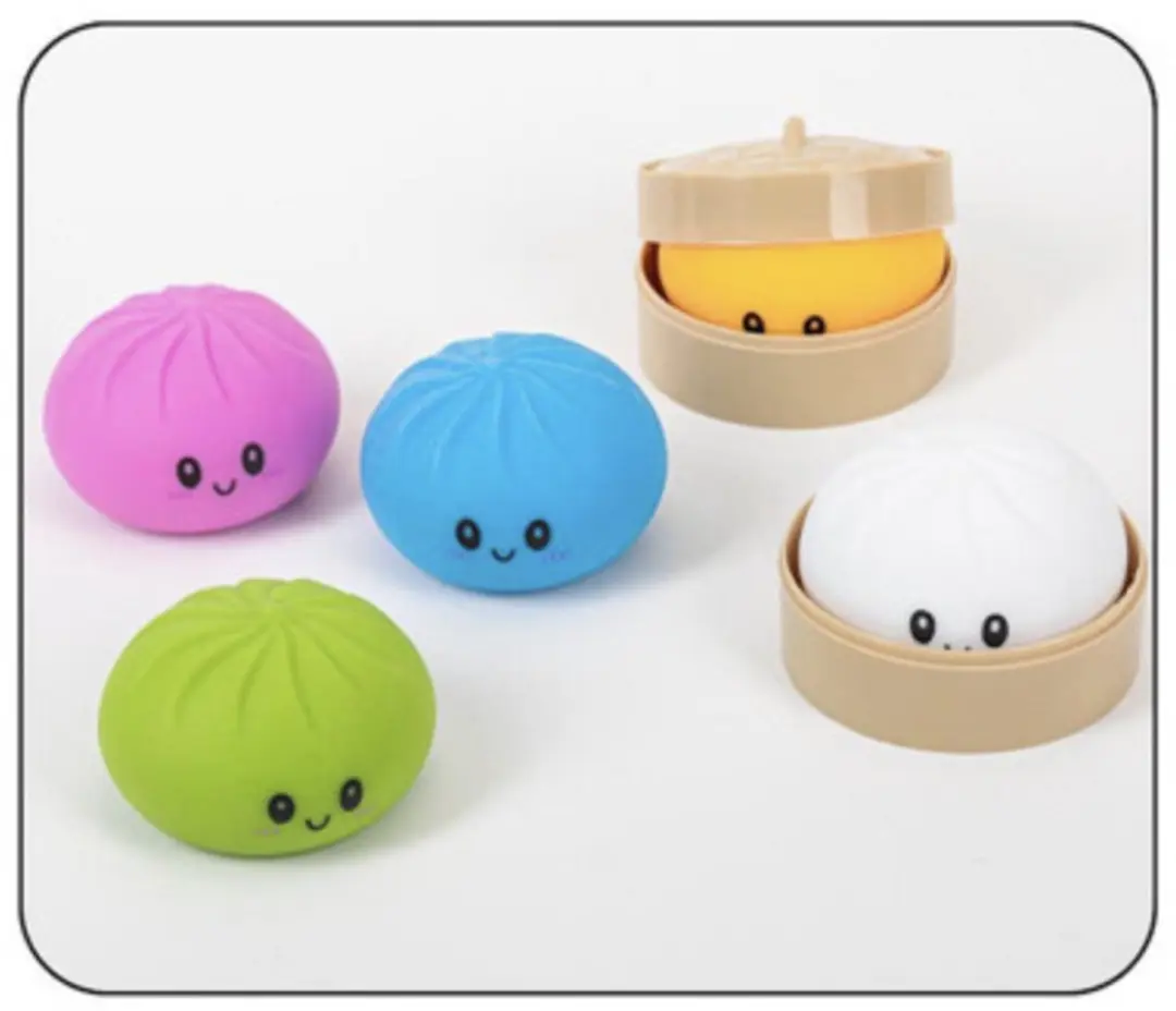 Toi-Toys Squishy Bun Dumplings Fidget Toy - 8.5x8.5x4.8cm