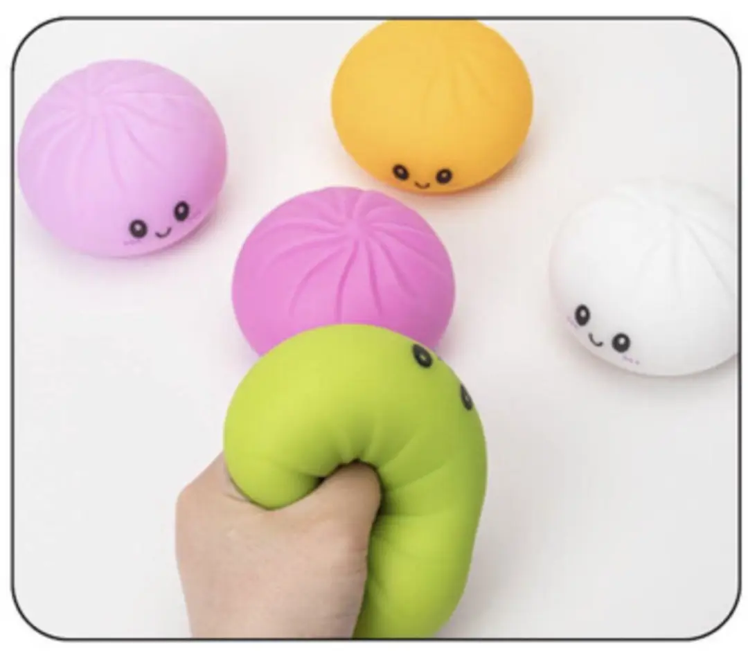 Toi-Toys Squishy Bun Dumplings Fidget Toy - 8.5x8.5x4.8cm