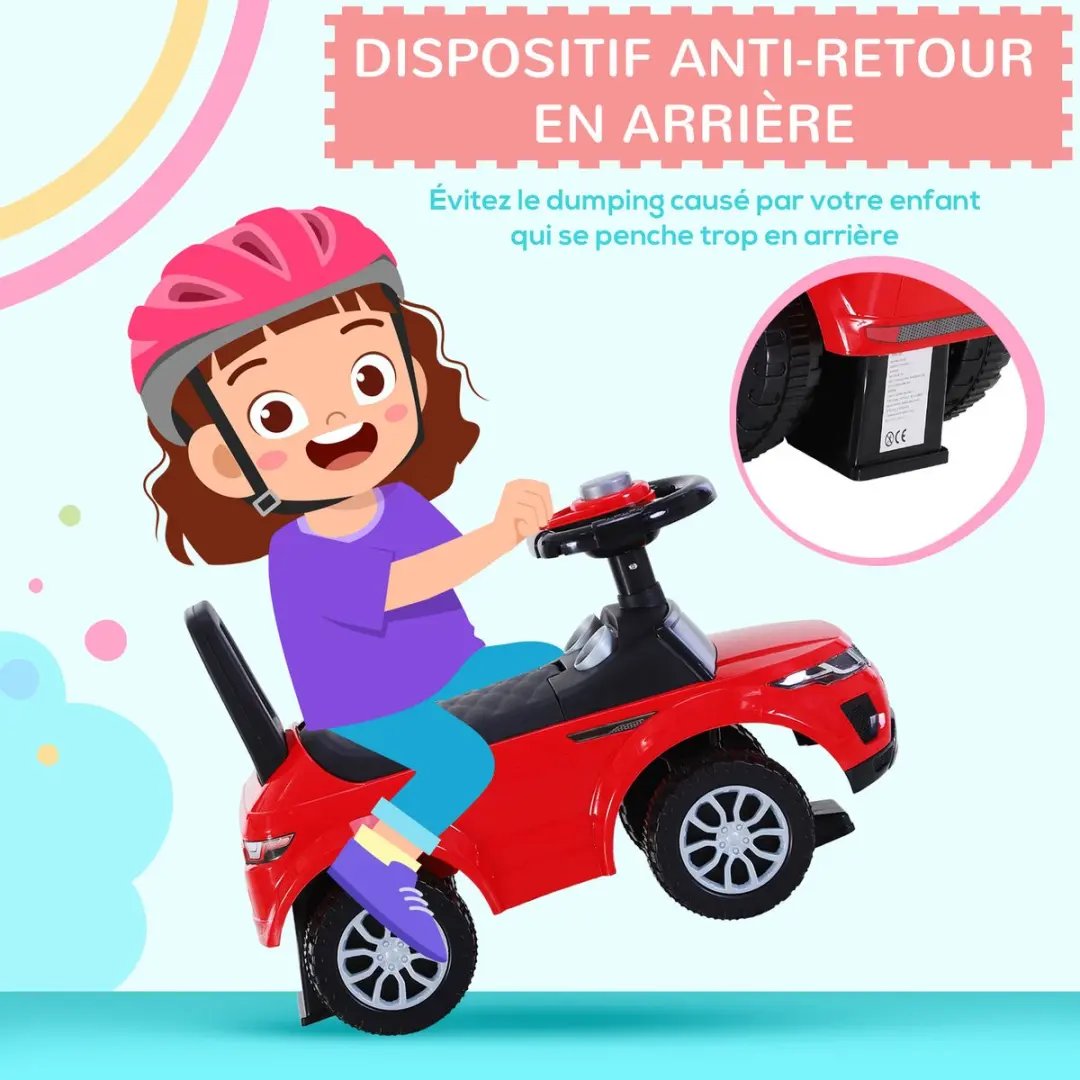 Homcom Kinderschuifauto - Rood
