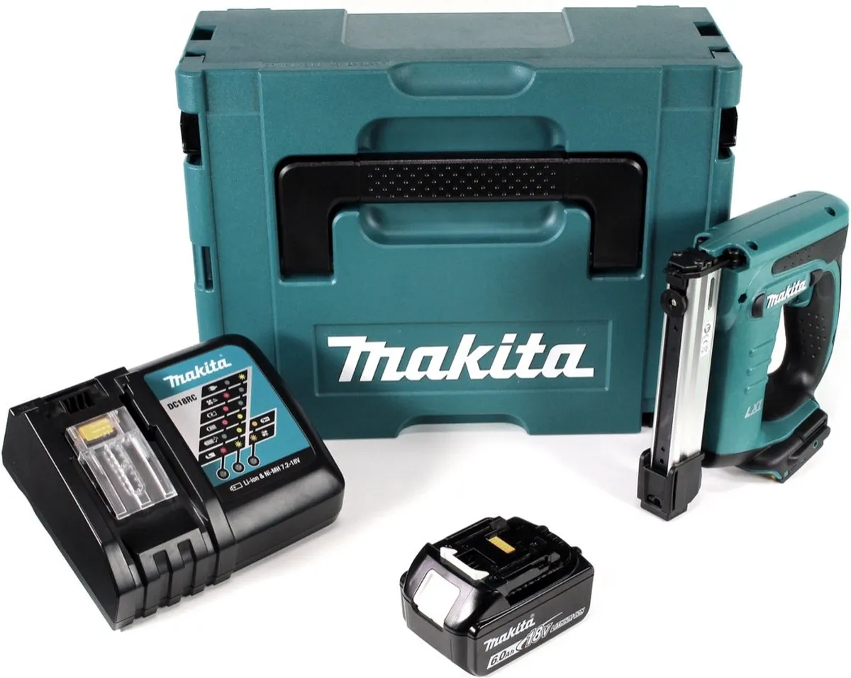 Makita DST 221 RG1J Tacker - 18V - 6,0Ah - inclusief accu & lader