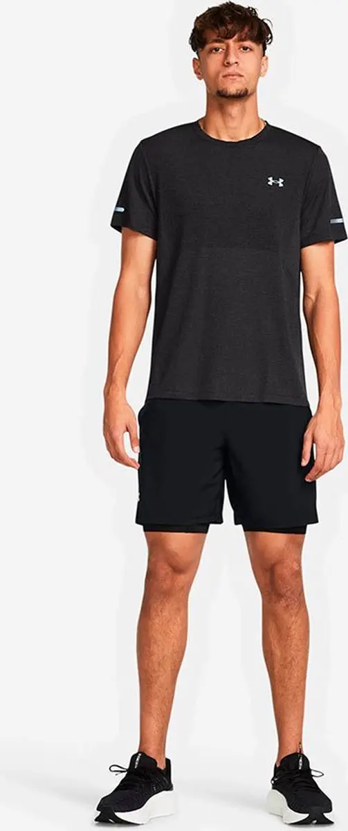 Under Armour UA Launch 7" 2-in-1 Shorts - Zwart - Reflective