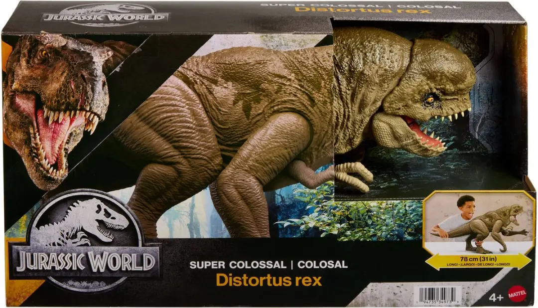 Mattel Jurassic World Rebirth Superkolossale Distortus Rex JKG95 - 79cm - Meerkleurig