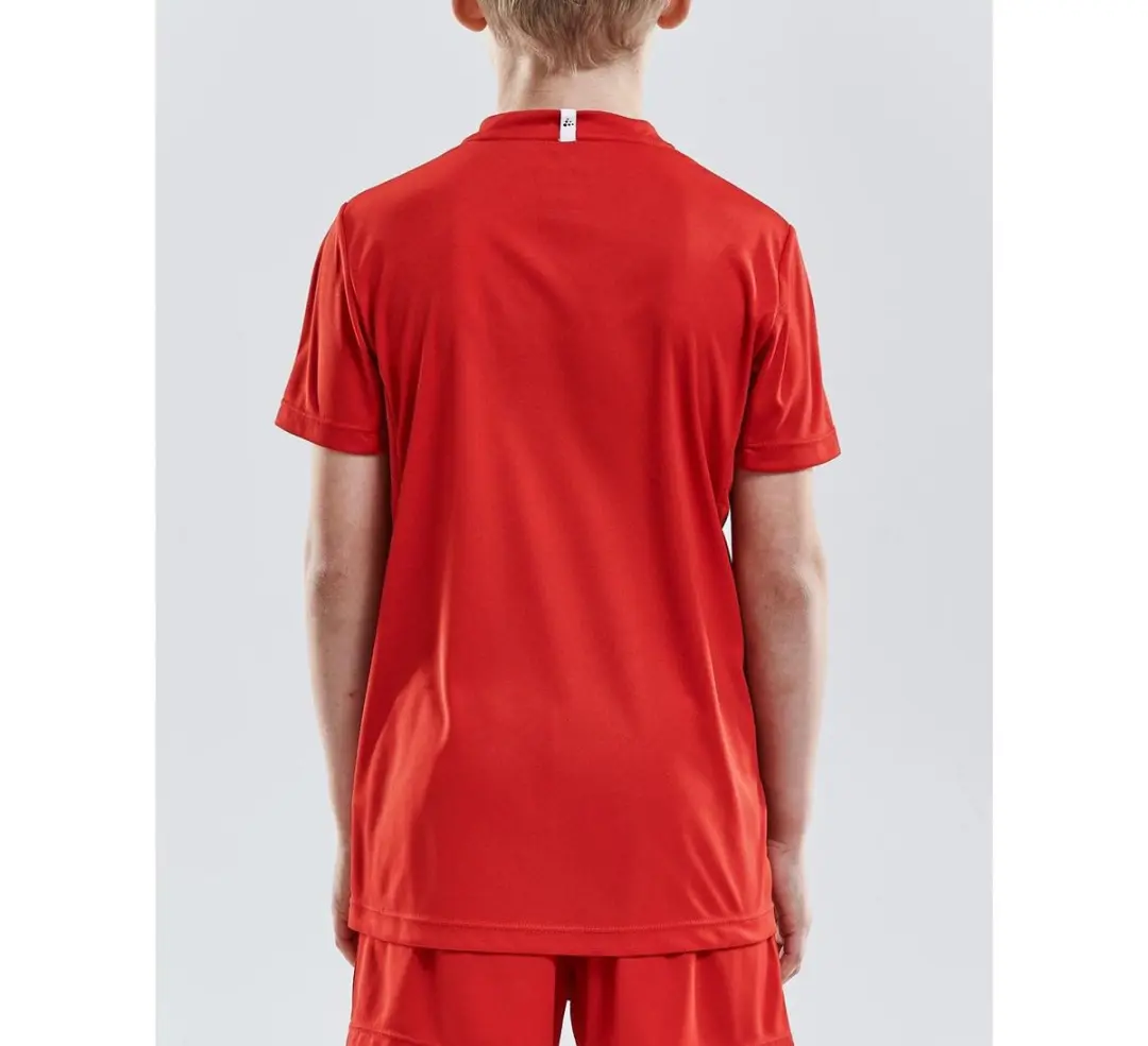 Craft Squad Solid Sportshirt Junior - Maat 122 - Rood/Wit