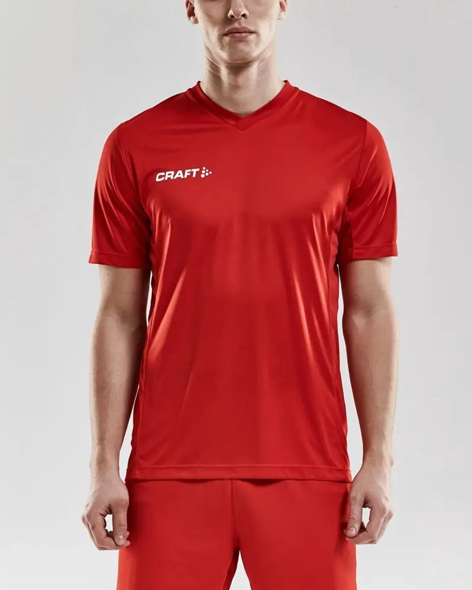 Craft Squad Solid Sportshirt Junior - Maat 122 - Rood/Wit