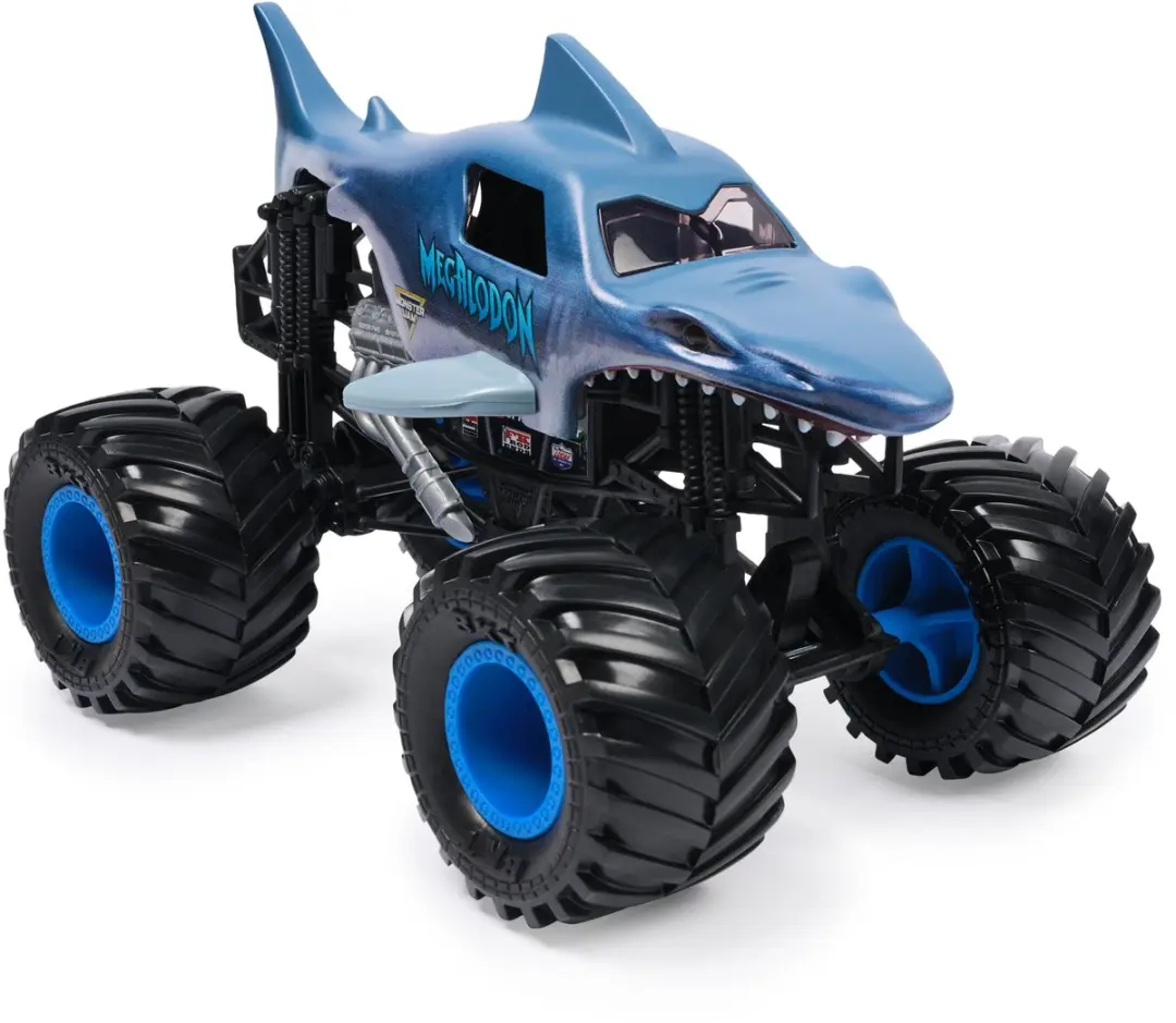 Spin Master Monster Jam Megalodon 1:24 - Blauw/Zwart - afbeelding 6 van 6