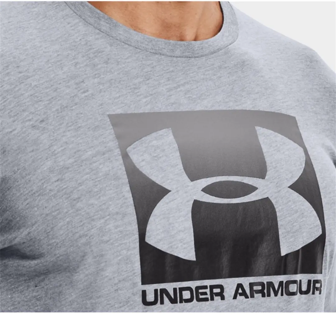 Under Armour UA BOXED SPORTSTYLE SS Heren Sportshirt - Grijs M