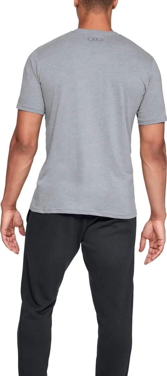 Under Armour UA BOXED SPORTSTYLE SS Heren Sportshirt - Grijs M - afbeelding 6 van 6