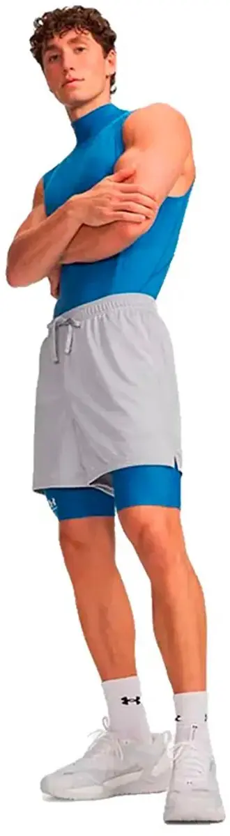 Under Armour Heatgear Armour Long Korte Broek 3XL - Blauw