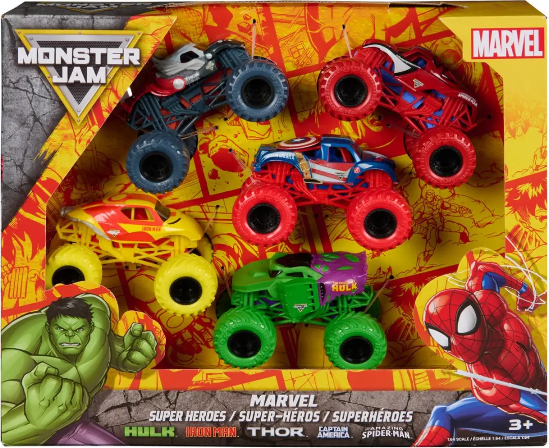 Spin Master Marvel Heroes Monster Jam 5-Pack 1:64