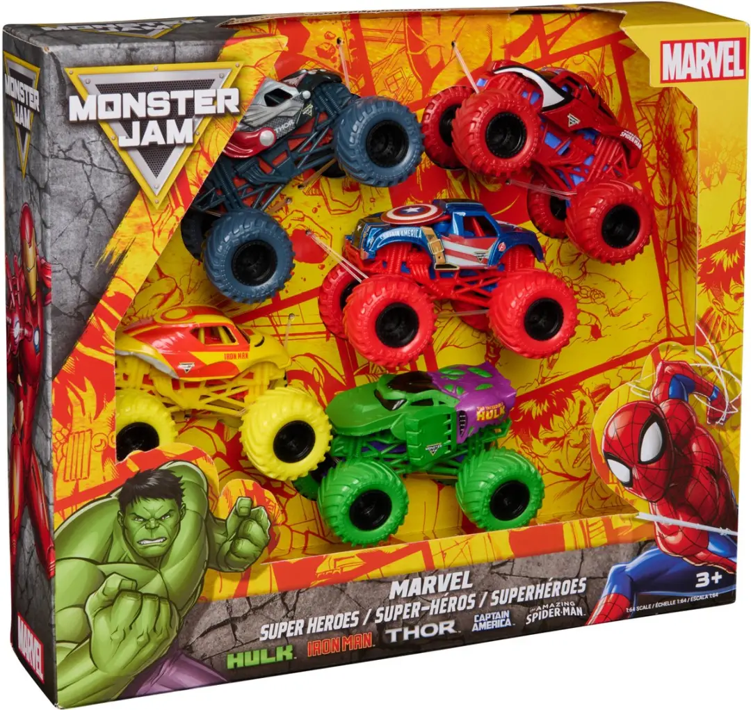 Spin Master Marvel Heroes Monster Jam 5-Pack 1:64 - Meerkleurig