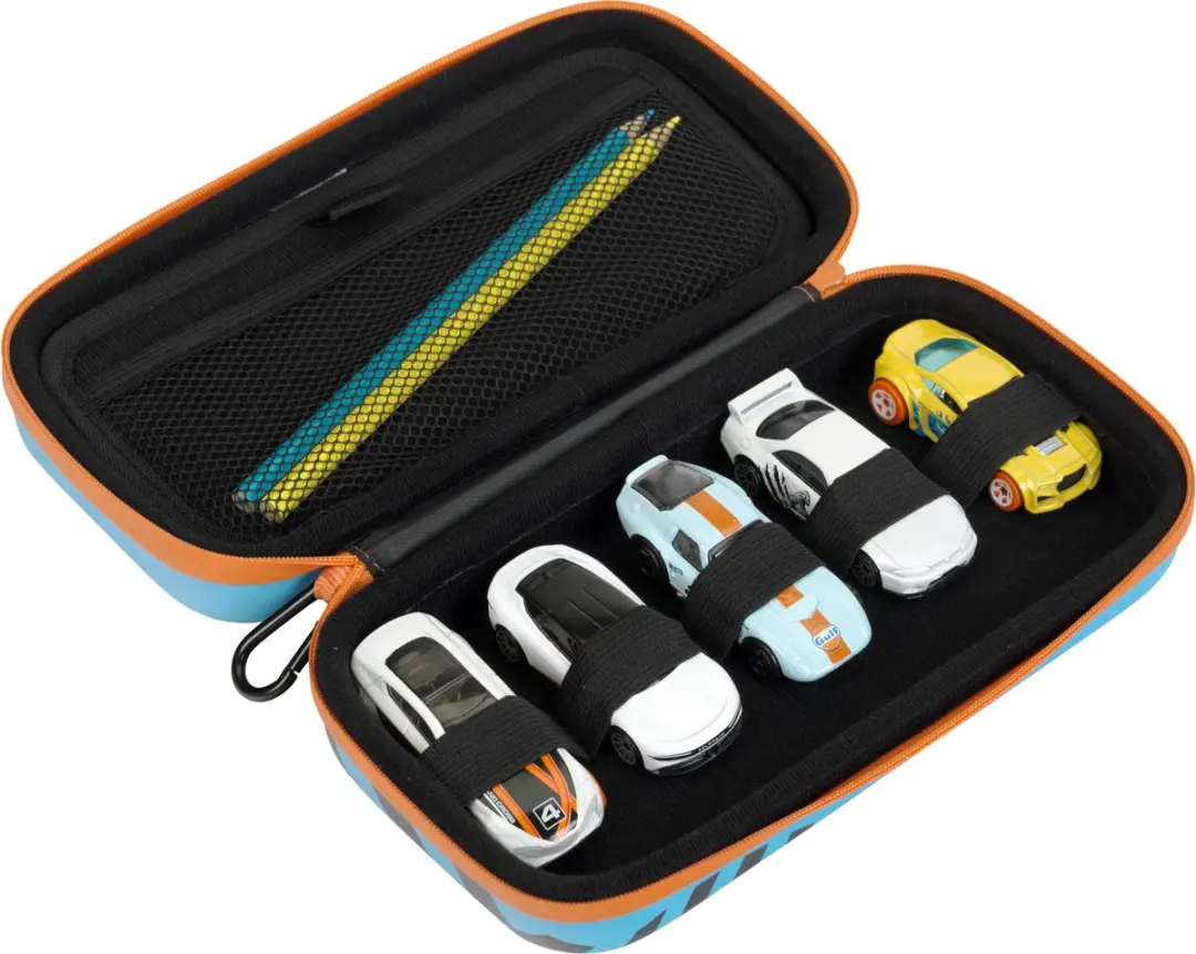 Klein Toys Hot Wheels Let's Race Etui 9662 - 23x12x6cm - Oranje/Blauw - afbeelding 6 van 6