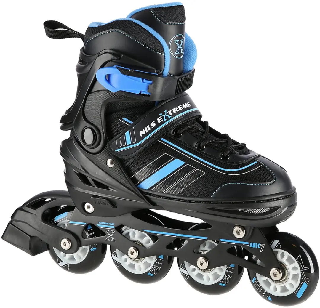 Nils Extreme 2in1 Skeelers/Schaatsen - Maat 34-38 - Blauw/Zwart