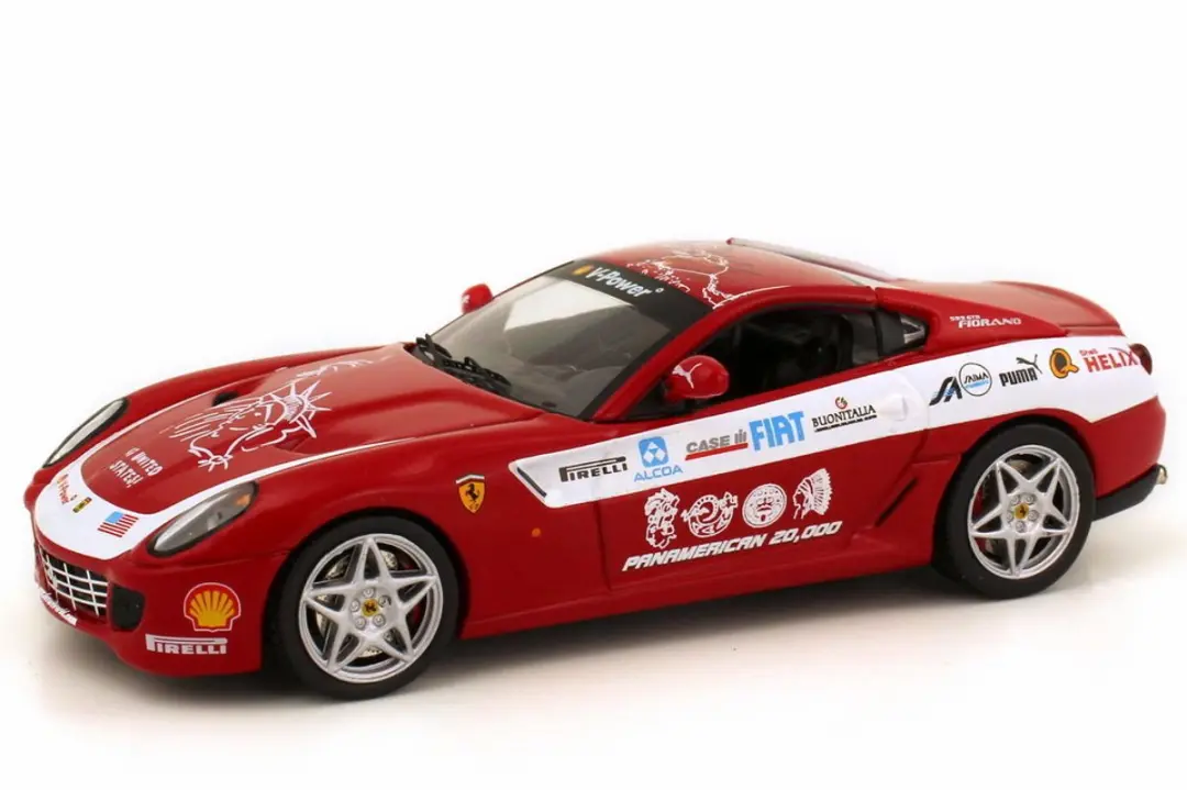 Ferrari F599 GTB Panamerican 2006 IXO Models - 1:43 - Rood/Wit - afbeelding 6 van 6