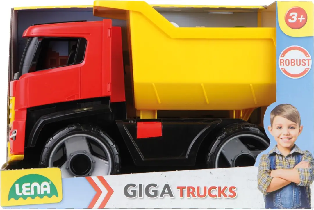 Lena Giga Trucks Kiepwagen 51cm - Rood/Geel