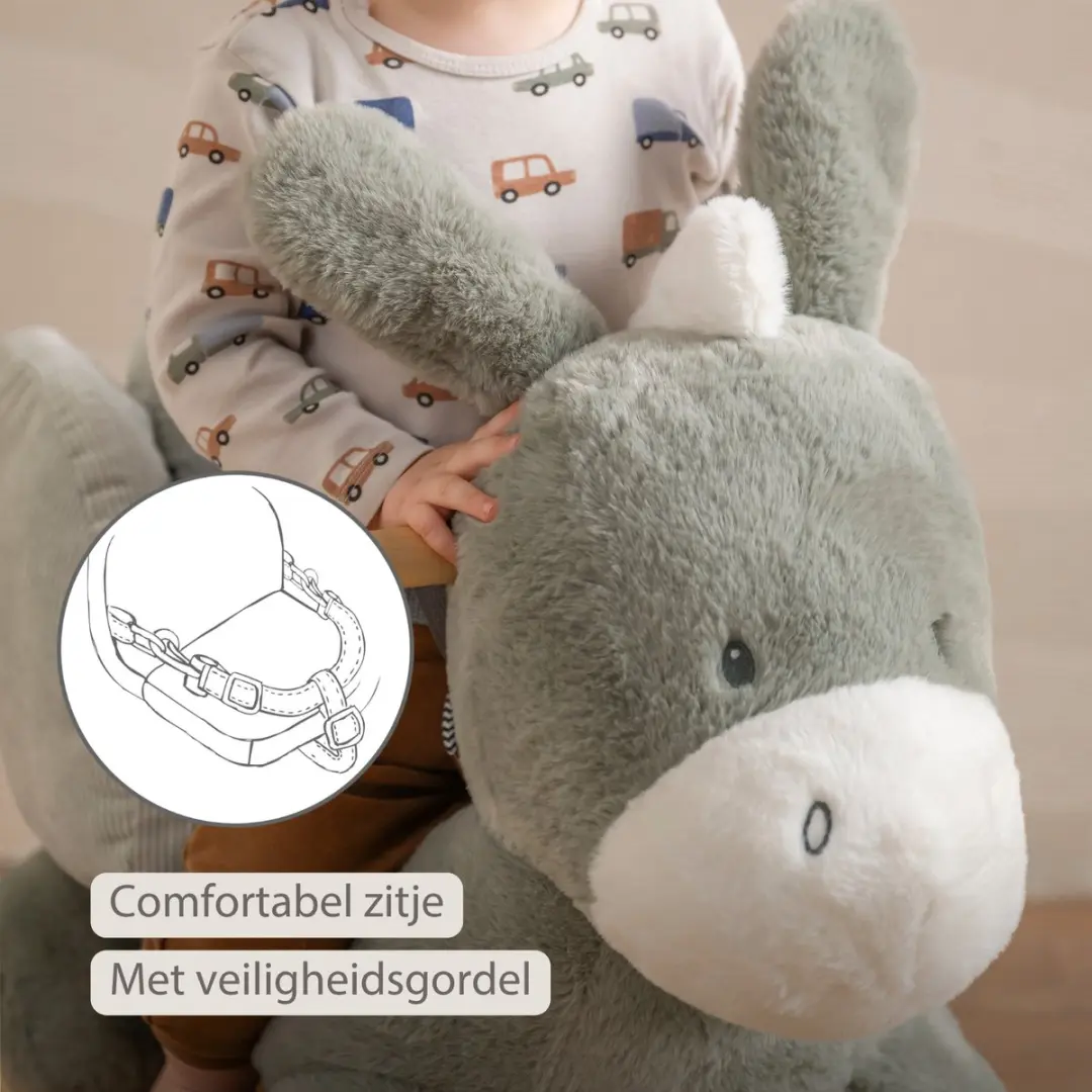 Nattou LouLou Hobbelpaard Ezel 60cm - Donkergroen