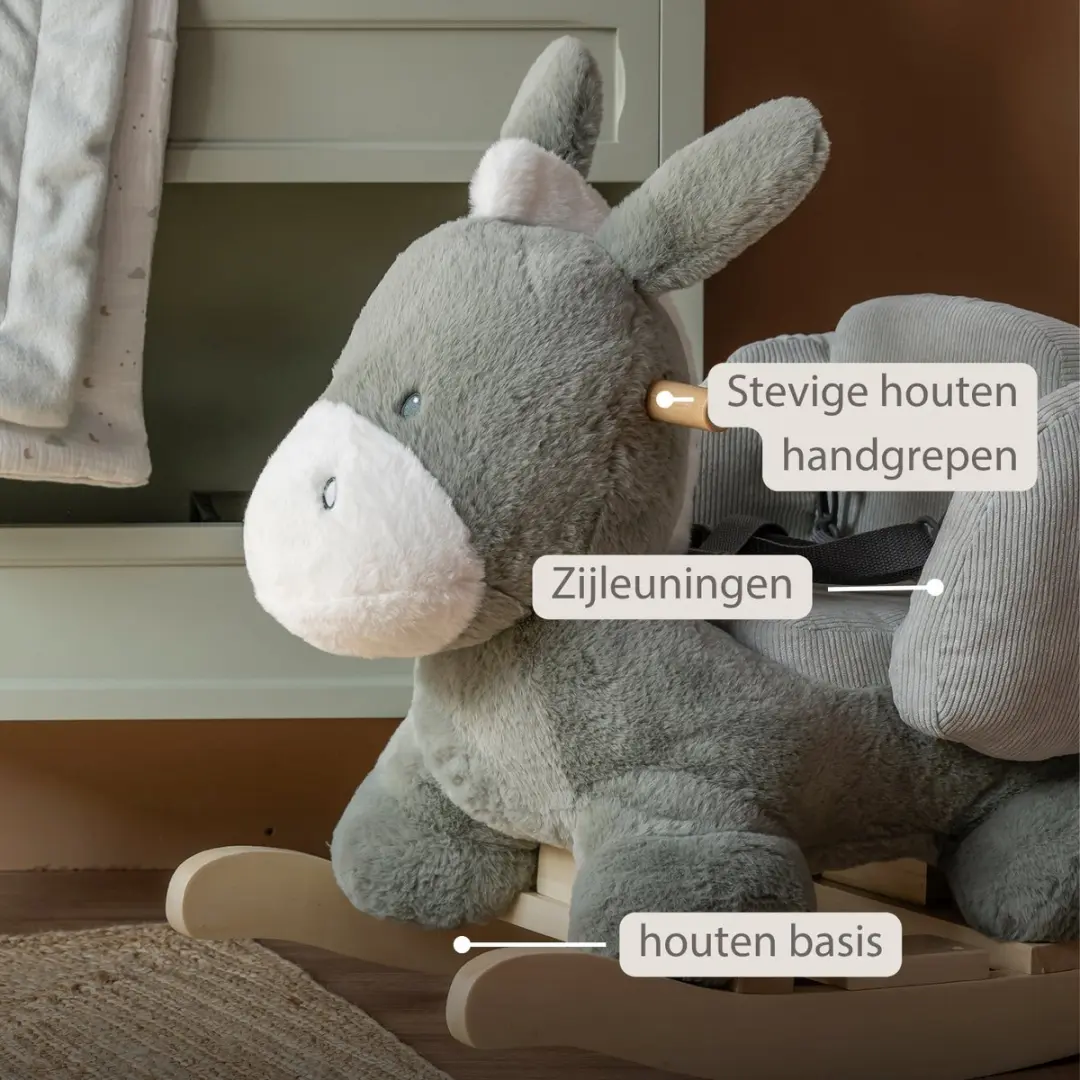 Nattou LouLou Hobbelpaard Ezel 60cm - Donkergroen