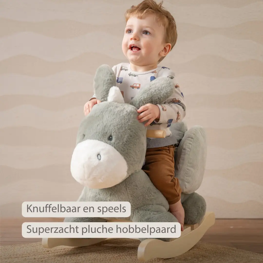 Nattou LouLou Hobbelpaard Ezel 60cm - Donkergroen
