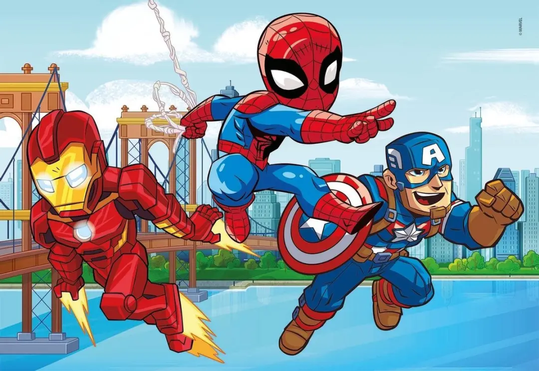 Marvel Superhero PZL 3x48 PFF Puzzels - 144 Stuks - 3 Puzzels Multicolor