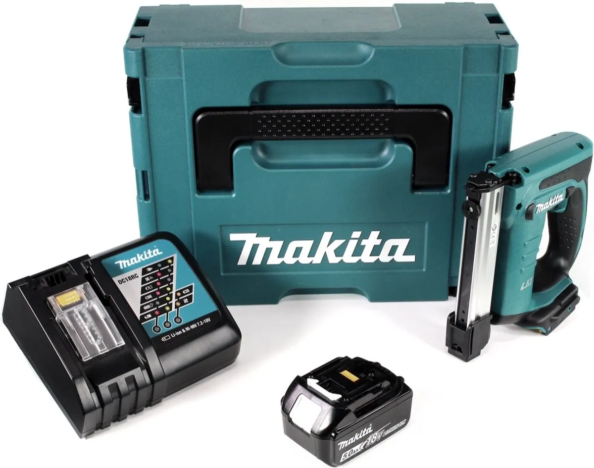 Makita DST 221 RT1J Tacker - 18V - 5.0Ah - met accu & lader