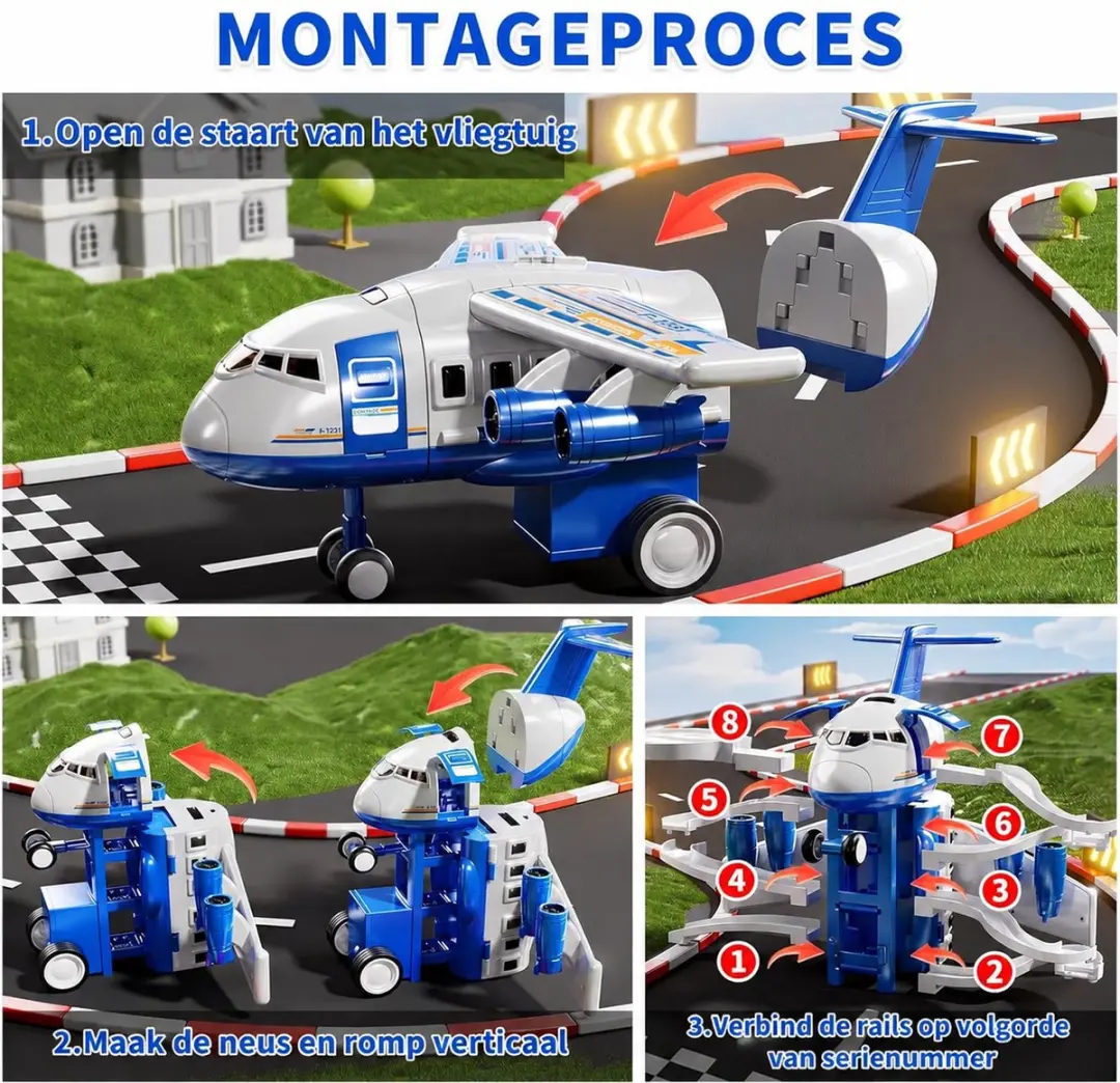 ECTEATOY Speelgoed Vliegtuig 2652641651 - Blauw