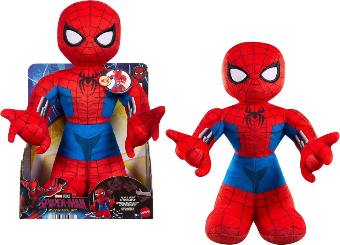 Marvel Flip & Quip Spider-Man Pluchen Figuur