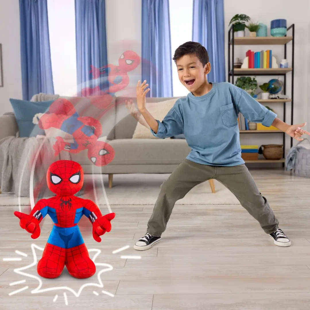 Marvel Spider-Man Flip & Quip Pluchen Figuur - 3 Batterijen