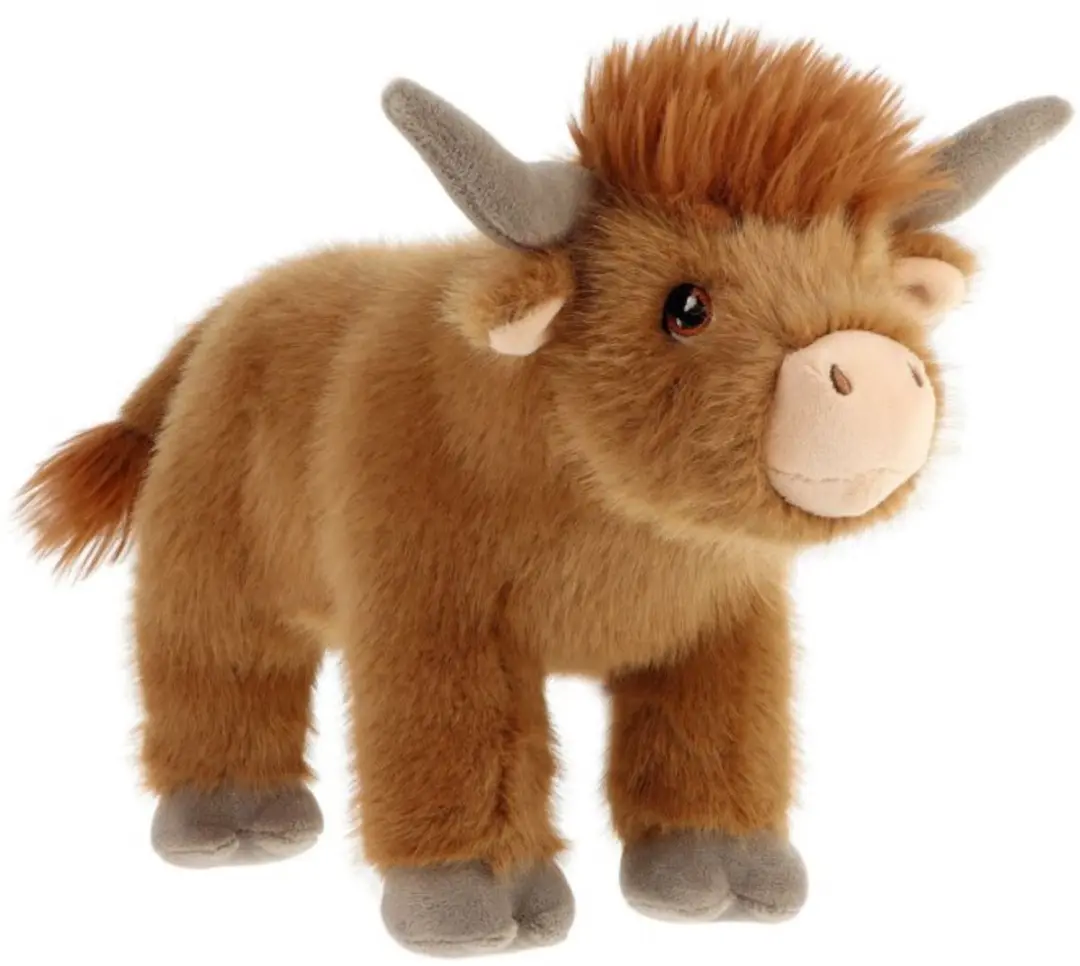 Keel Toys Pluche Schotse Hooglander Koe - Bruin 30cm