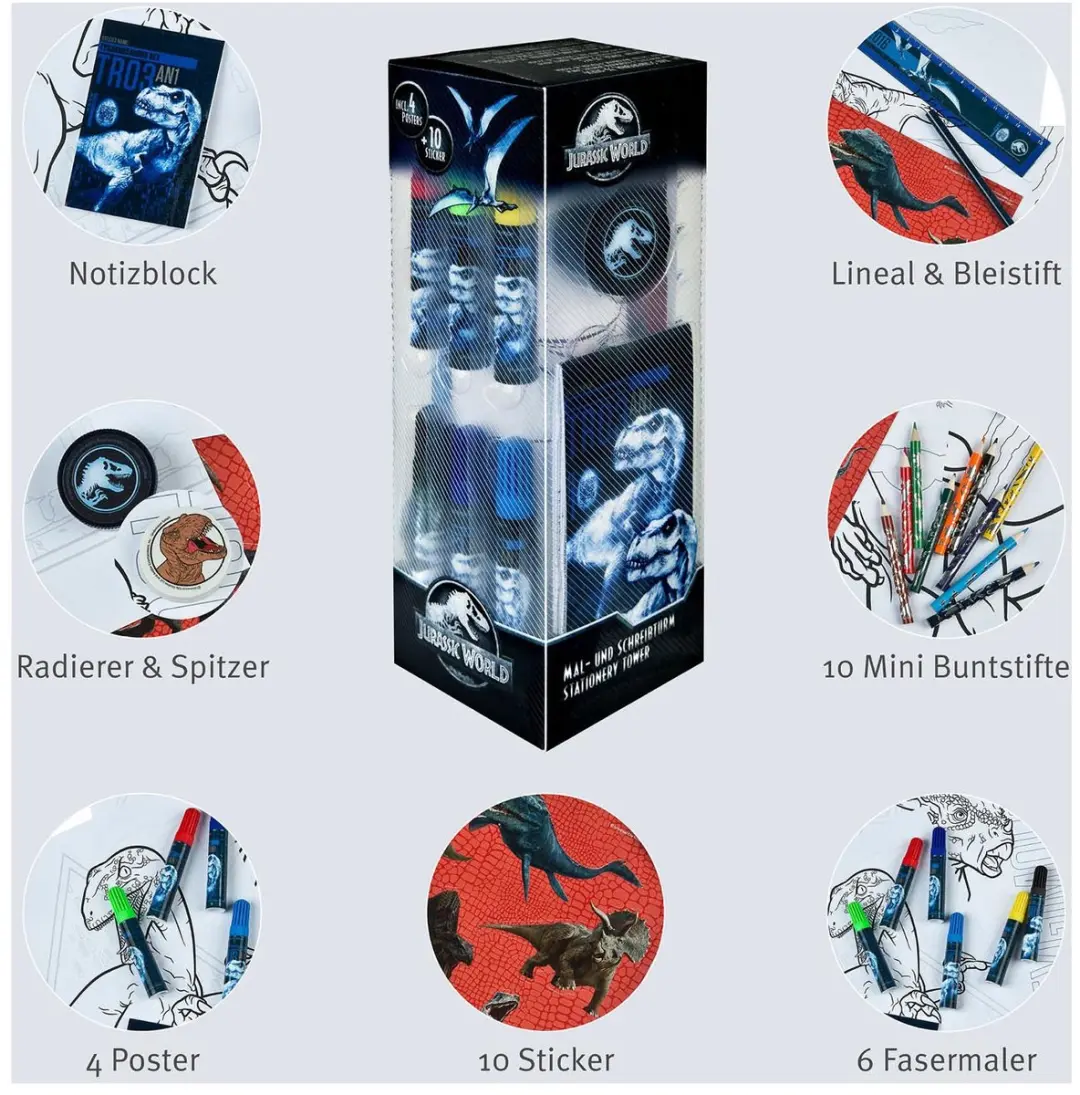 Jurassic World Potloden Knutselset - Meerkleurig