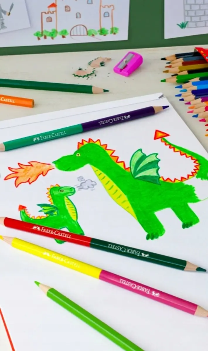 Faber-Castell Kleurpotloden Set 15 Stuks - 12 Kleuren + 3 Dubbelzijdig