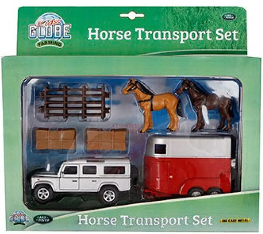 Kids Globe Land Rover met Paardentrailer 520213