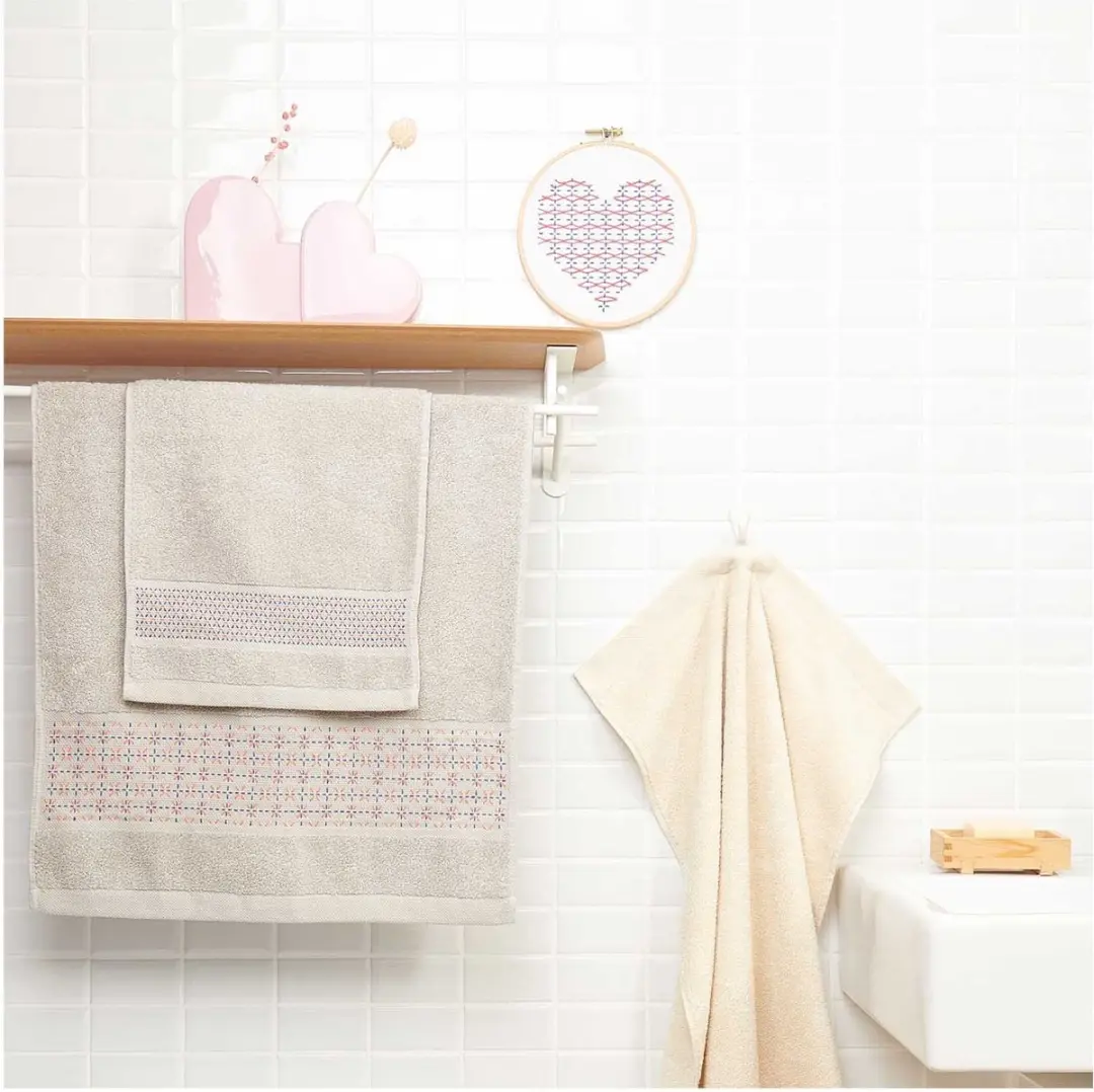 Rico Design Sashiko Borduurpakket Hart 100144