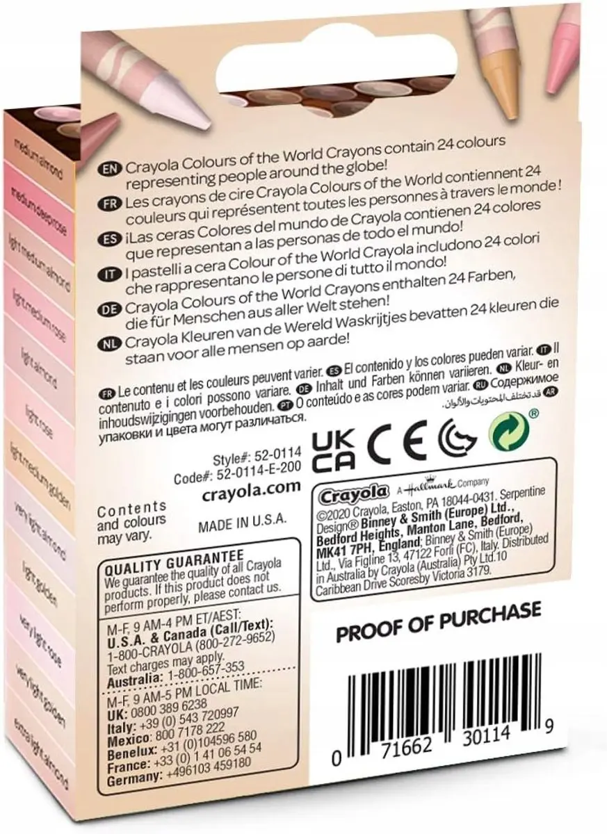 Crayola Colors of the World Wascootjes - 24 Kleuren